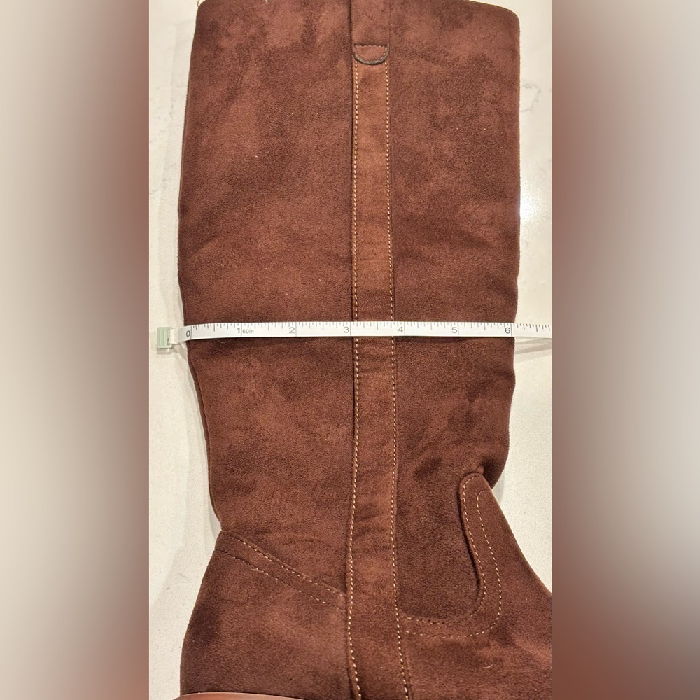 NWOT Seychelles Baylee Knee High Boots Size 5.5 Chocolate Brown Faux Suede - Picture 12 of 13